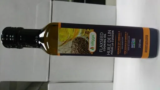 ALLIGGA 100%亞麻籽烹飪油 外包裝