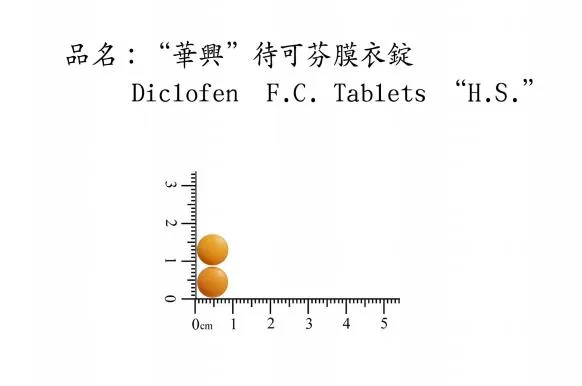 "華興"待可芬膜衣錠（待克菲那）外觀