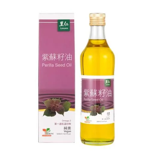 里仁紫蘇籽油500ml 外包裝