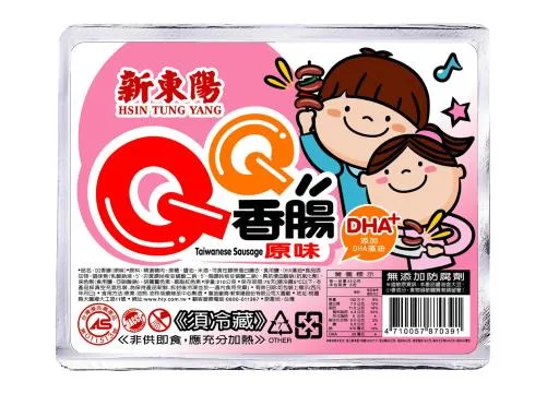 新東陽QQ原味香腸210G 外包裝