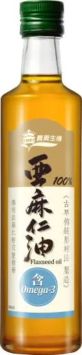 義美生機100%亞麻仁油 外包裝