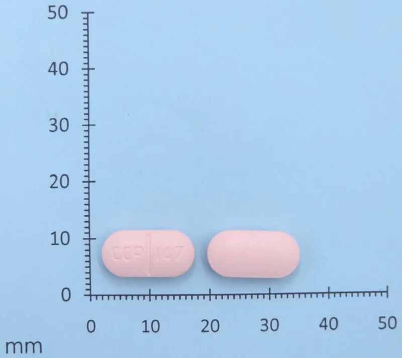 佐淨菌膜衣錠 500 毫克外觀