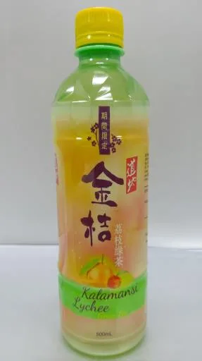 道地金桔荔枝綠茶500mL 外包裝