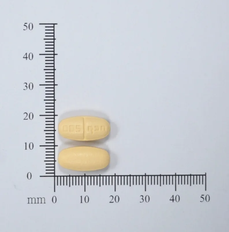 優閒 膜衣錠５００毫克外觀