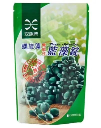 雙魚牌藍藻(螺旋藻)錠 外包裝