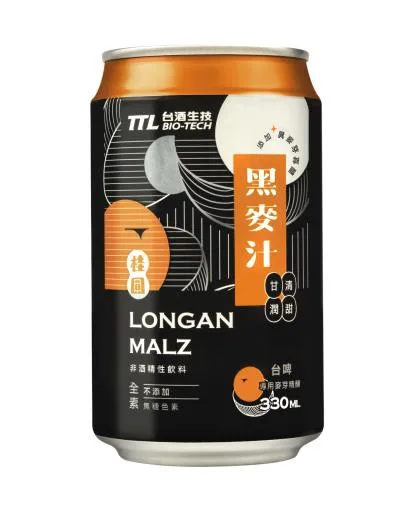 0.33公升罐裝TTL桂圓黑麥汁(109年新版) 外包裝
