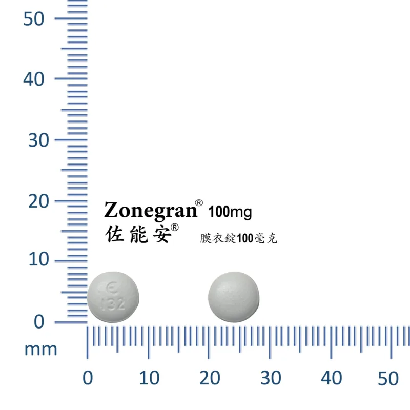 佐能安膜衣錠100毫克外觀
