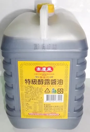 特級醇露醬油5公斤 外包裝