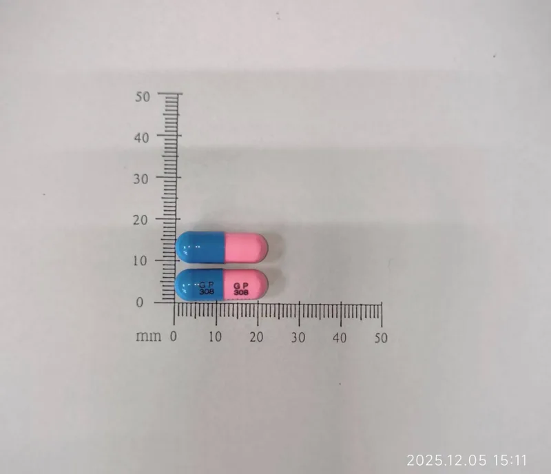 優克黴素膠囊５００公絲（安莫西林）外觀