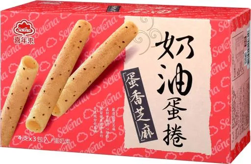 奶油芝麻蛋捲 外包裝