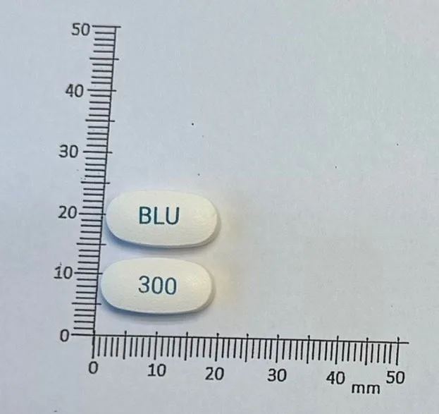 泰時維膜衣錠300毫克外觀