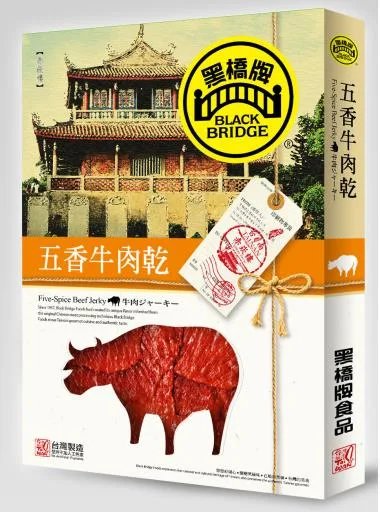 五香牛肉乾－台灣景點盒(機場) 外包裝