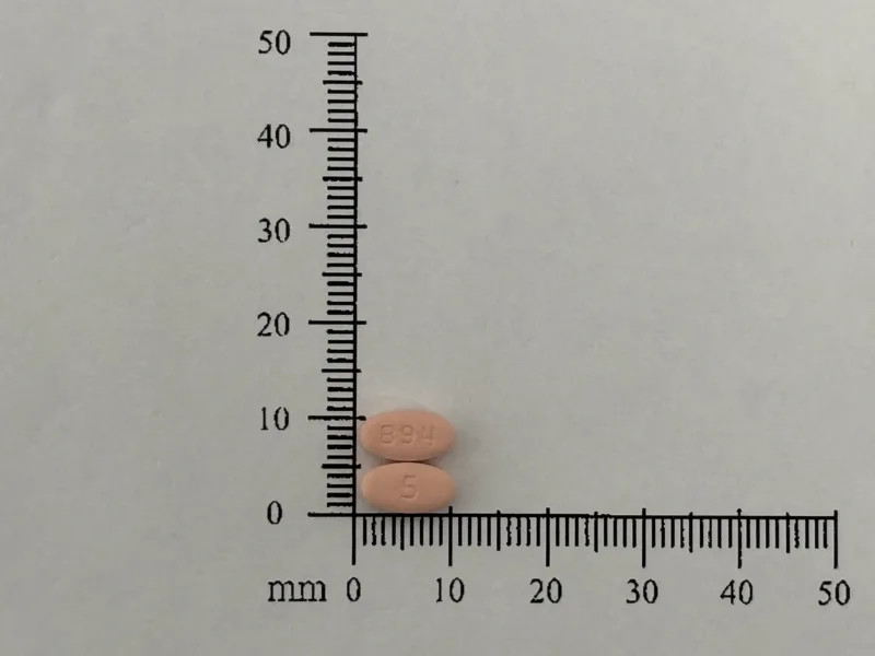 艾必克凝膜衣錠5毫克外觀
