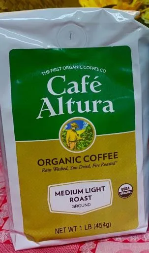 有機中淺烘焙研磨咖啡粉 外包裝