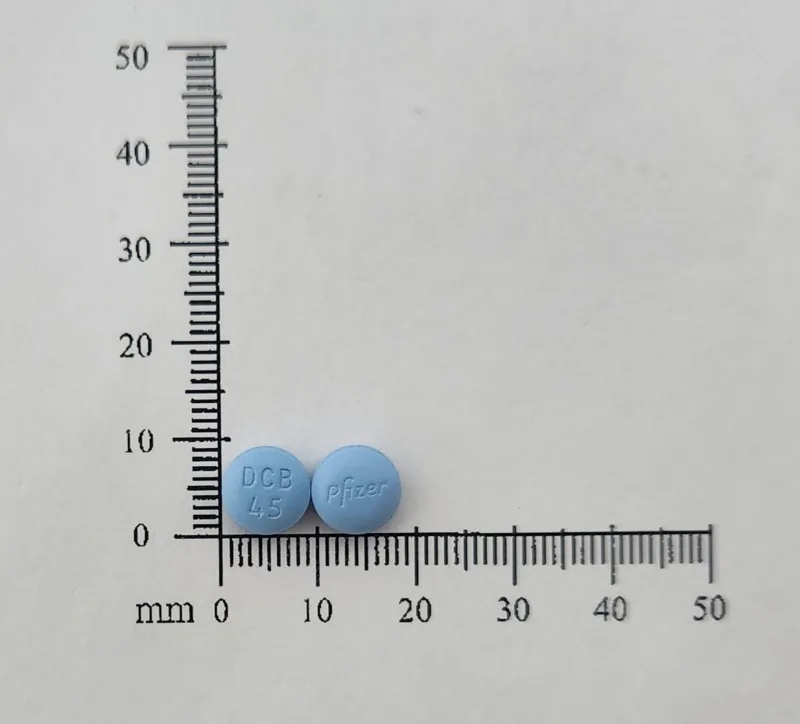 肺欣妥膜衣錠45毫克外觀