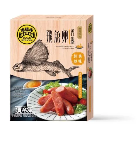 360g原味飛魚卵香腸－真空盒 外包裝