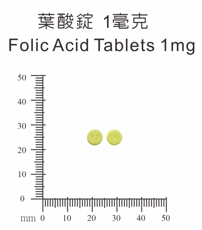 "應元"葉酸錠1毫克外觀