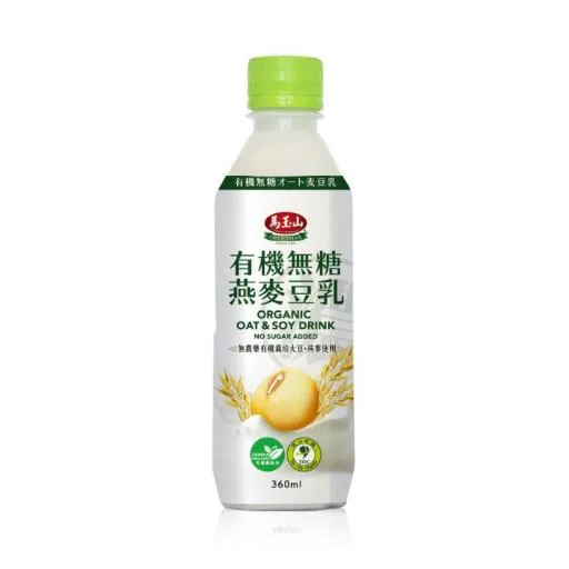 有機無糖燕麥豆乳360ml(瓶) 外包裝