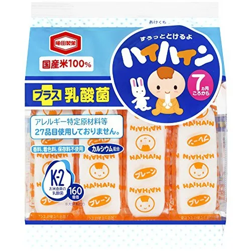 龜田嬰兒原味米果 外包裝