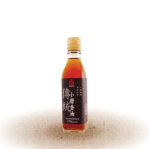 真老純小磨白麻油200ml 外包裝
