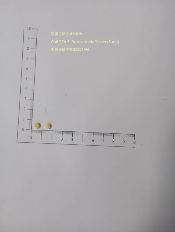 可諾拉膜衣錠5毫克外觀