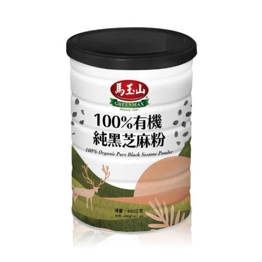 100%有機純黑芝麻粉400g(鐵罐) 外包裝