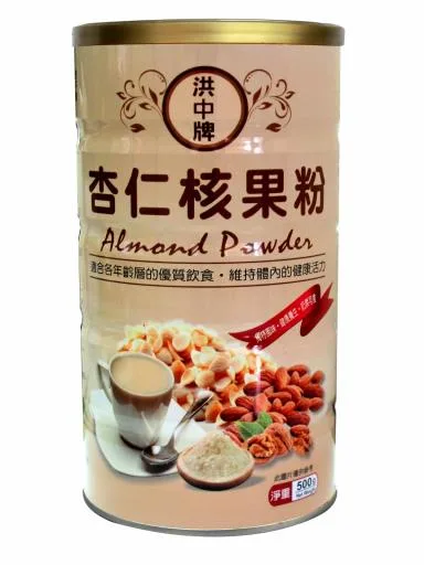 洪中牌 杏仁核果粉(a.e.f.g.h.l.p)-(500G*6罐) 外包裝