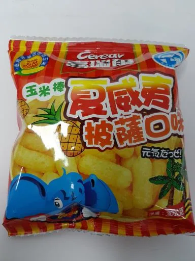 喜瑞爾玉米棒夏威夷披薩口味 外包裝