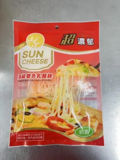 超濃郁頂級雙色乳酪絲 外包裝