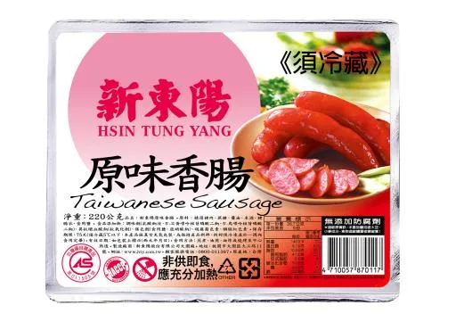 新東陽原味香腸鋁箔220G 外包裝