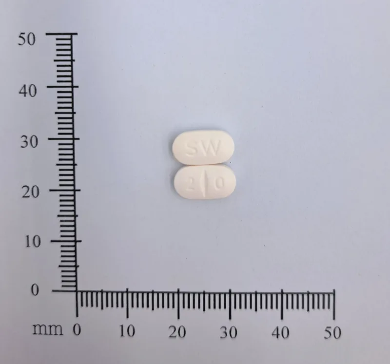 撫緒膜衣錠20毫克外觀
