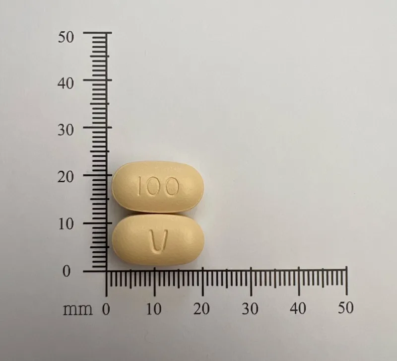 唯可來膜衣錠 100毫克外觀