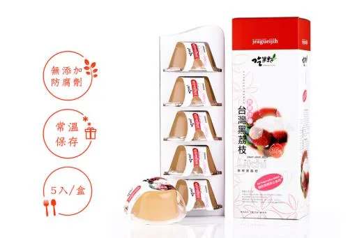 吃果籽鮮果汁果凍-荔枝風味130g*5入 外包裝