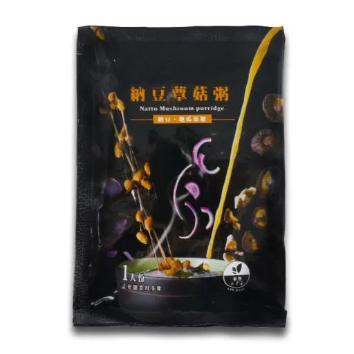 【即食沖泡】納豆蕈菇粥３４ｇ-單包裝 外包裝