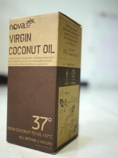 NOVA37°冷壓鮮榨純淨椰子油 外包裝