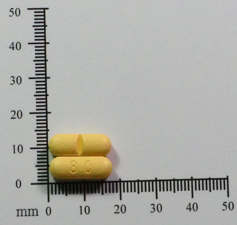 福避痛膜衣錠80毫克外觀