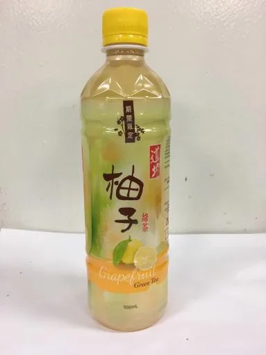 道地柚子綠茶500ml 外包裝