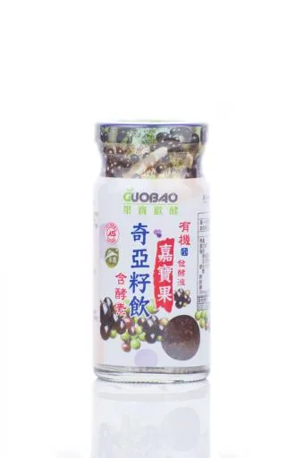 果寶歡酵有機嘉寶果發酵液含酵素奇亞籽飲 外包裝