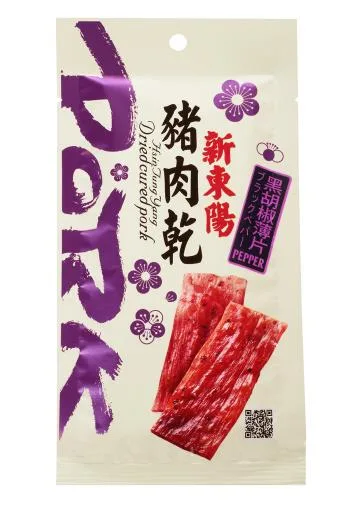 新東陽黑胡椒薄片豬肉乾25G 外包裝