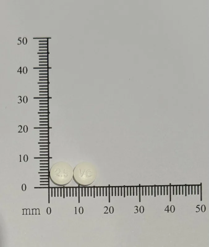 偉卡沃2.5毫克膜衣錠外觀