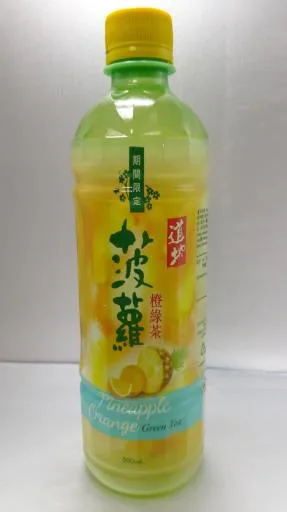 道地菠蘿橙綠茶500mL 外包裝