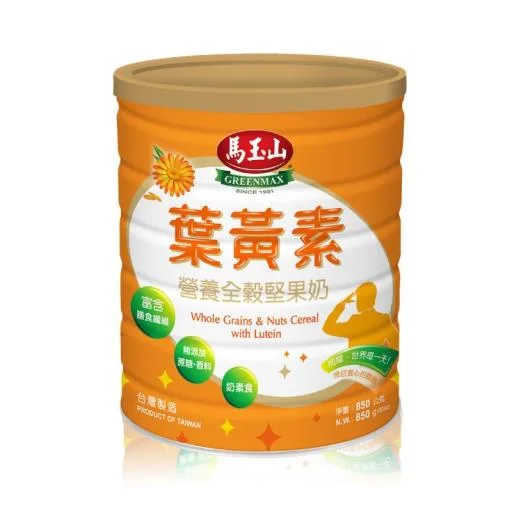 營養全穀堅果奶-葉黃素配方850g(鐵罐) 外包裝