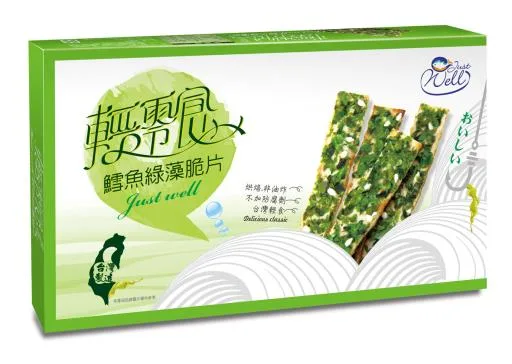 輕零食盒裝-鱈魚綠藻脆片 外包裝