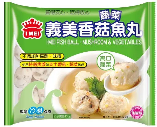 義美香菇魚丸(蔬菜) 外包裝