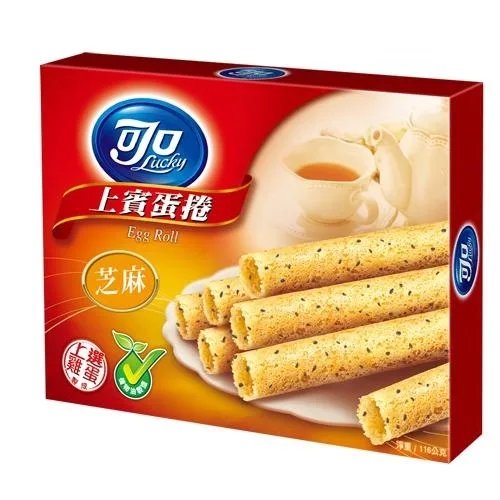可口上賓蛋捲量販包(芝麻) 外包裝
