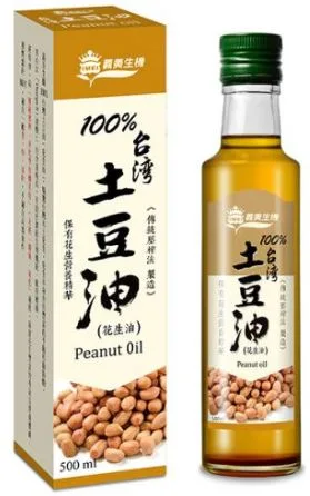義美生機100%台灣土豆油 (花生油) 外包裝