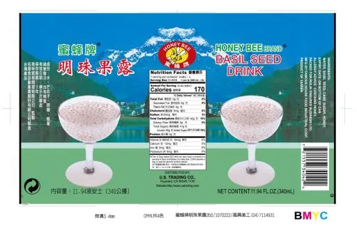 340ml蜜蜂牌明珠果露 外包裝