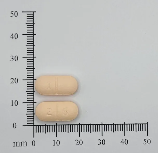 樂伏菌膜衣錠500毫克外觀