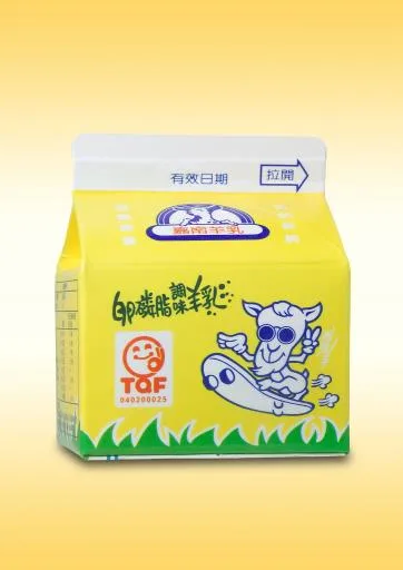 180毫升紙盒裝卵磷脂調味羊乳 外包裝