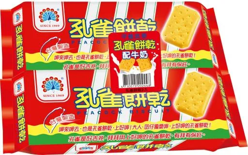 孔雀餅乾 2*12包 外包裝
